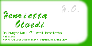 henrietta olvedi business card